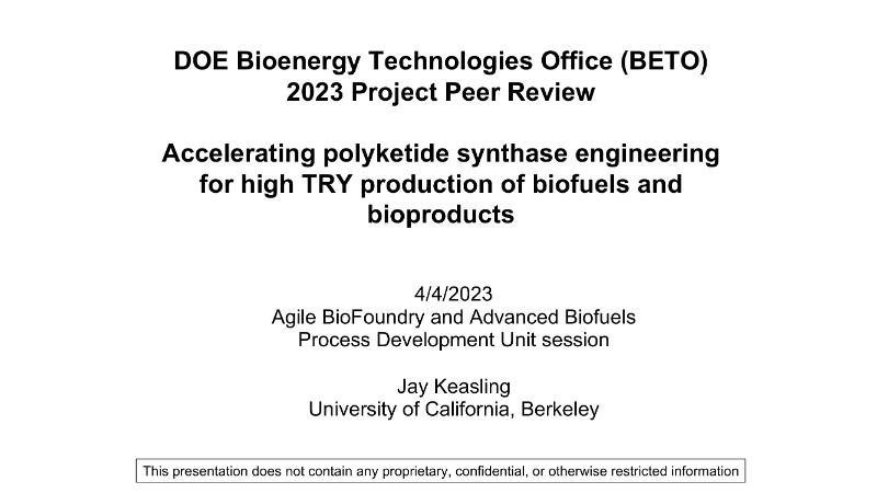 The Digest’s 2024 Multi-Slide Guide to accelerating polyketide synthase engineering for biofuels and bioproducts